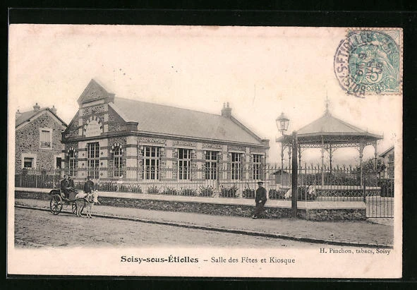 CPA Soisy-sous-Étiolles, Salle des Fetes et Kiosque 1906