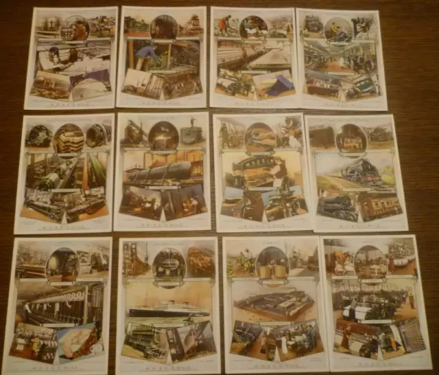 Wills Industries Of Britain Set Of 12 Postcard Size Original Cards