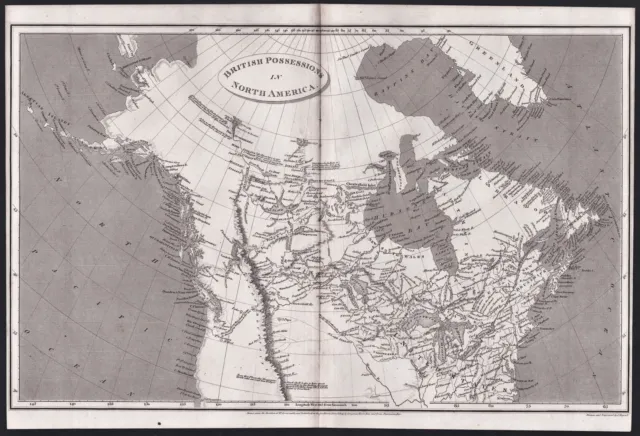 British colonies North America Amerika Karte map Arrowsmith 1809