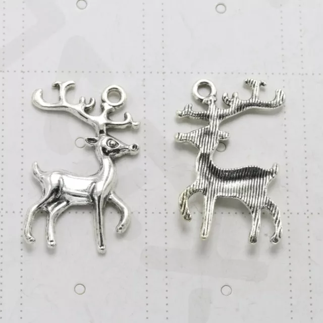 20pcs Alloy Sika Deer Pendants Charms DIY Jewelry Making Accessory for Necklace