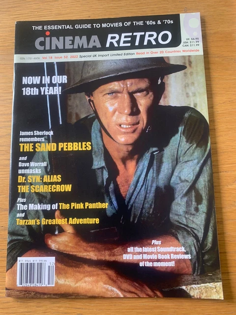 CINEMA RETRO MAGAZINE VOL 18 Issue 52 Steve McQueen Pink Panther Tarzan ...