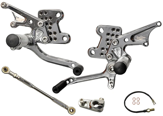 VooDoo Rear Sets Rearsets CHROME | KAWASAKI: ZX14R ZX14 | 2006-2017 | VRDC1336