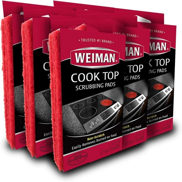 Weiman Cook Top Scrubbing Pads, 18 Count, 6 Pack Cuts Through The Toughest...