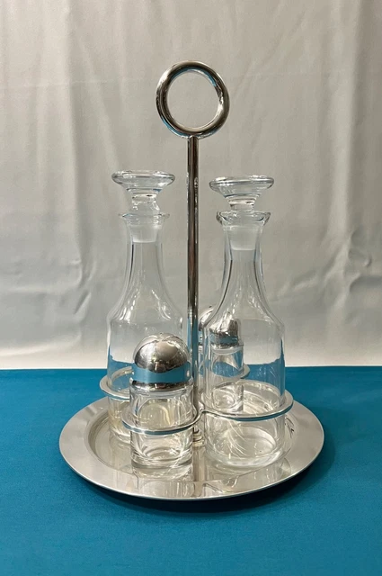Serviteur De Table AP Art Déco - Porte-condiments Lampe - Argenterie Française