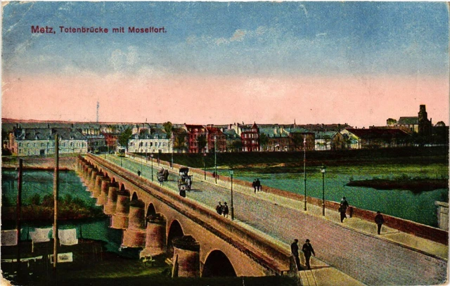 CPA AK METZ - Totenbrucke mit Moselfort (455174)