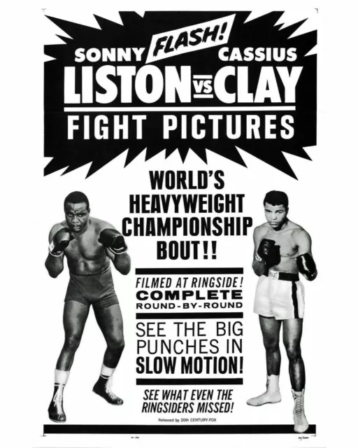 Sonny Liston Vs Clay Muhammad Ali Boxing Print Poster Wall Art Picture A4 +