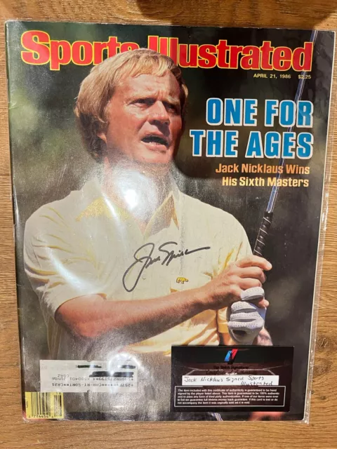 Jack Nicklaus Signed Sports Illustrated 4/21/86 Golf HOF PGA Master