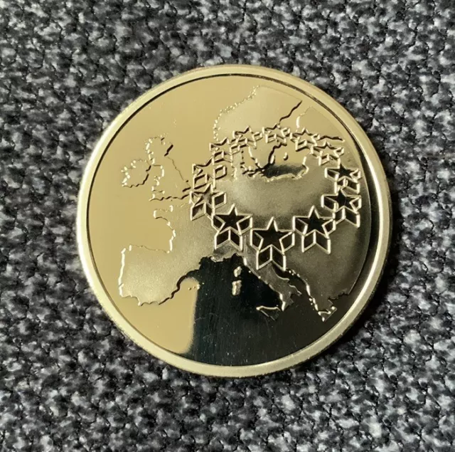 Europa  1998 Europakarte Sterne Medaille Ø 30 mm