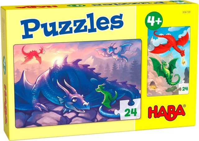 Puzzles Drachen 2 x 24 Teile Spiel Deutsch 2021 HABA EAN 4010168256641