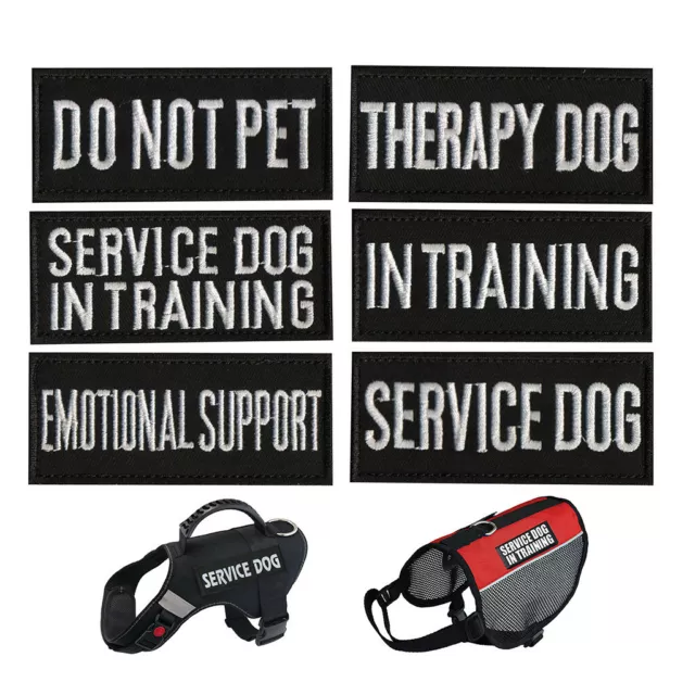 1-18PC Letters Patches For Harness Vest Service Dog Training Security Therapy