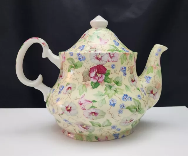 Julia Chintz Floral Teapot w/ Lid - Made in Staffordshire England-6 cup-Darling!