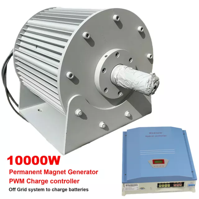10000W 96V-380V alternador 3 fases generador de imán permanente y controlador de carga
