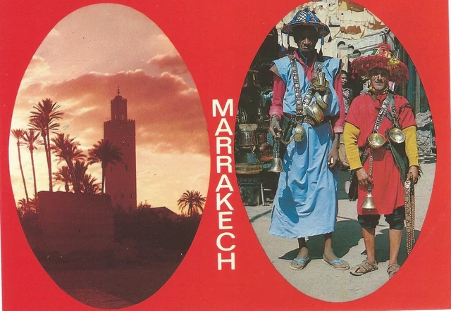 Carte Postale Maroc, Marrakech, Koutoubia, Porteurs D'eau, Carte Vierge