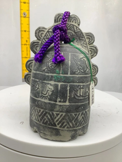 Campana di argilla giapponese in ceramica Dorei antiquariato asiatico...