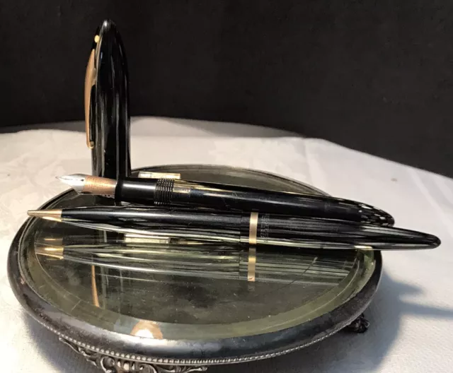 Vintage White Dot Sheaffer’s Fountain Pen and Mechanical Pencil