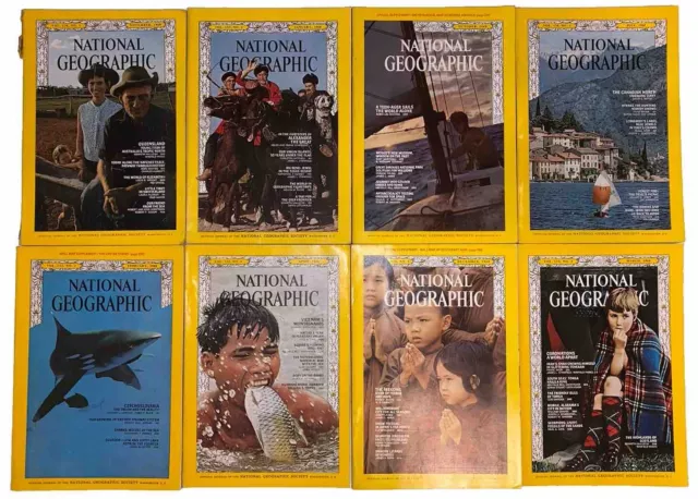 National Geographic 1968 Englisch Sammlung Zeitschrift Hefte Maps