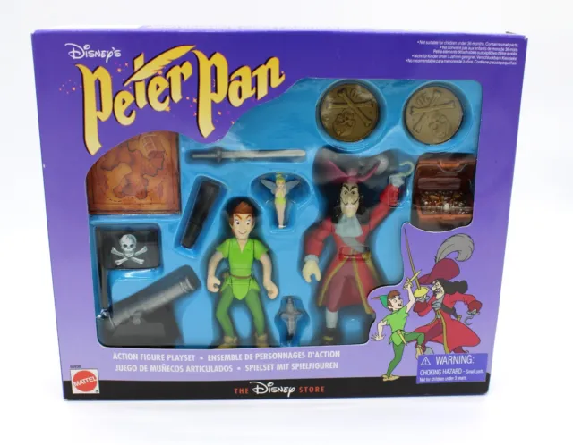 DISNEY MATTEL PETER Pan 'Captain Hook' Toy Figure Set £13.99