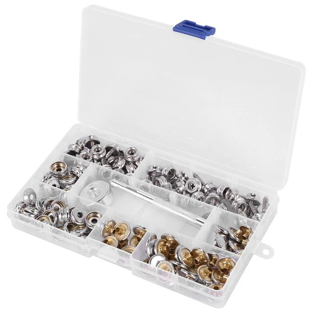 120 Teiliges Boot Abdeckungs Druck Knopf Befestigungs Kit Aus Rostfreiem St A3G5