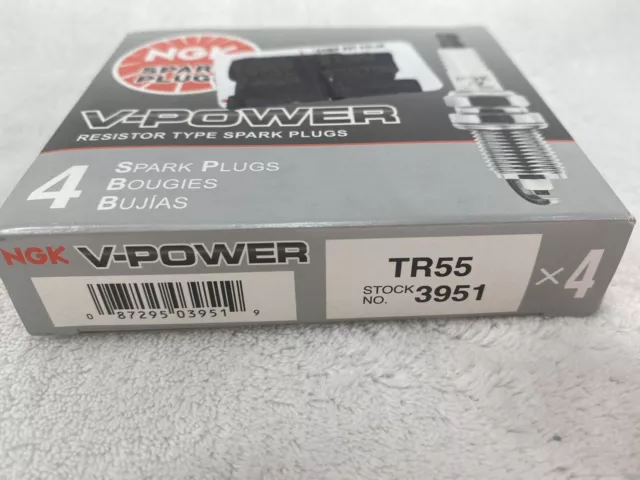 (4)’NGK Spark Plugs TR55 or #3951 V-Power - New in Box