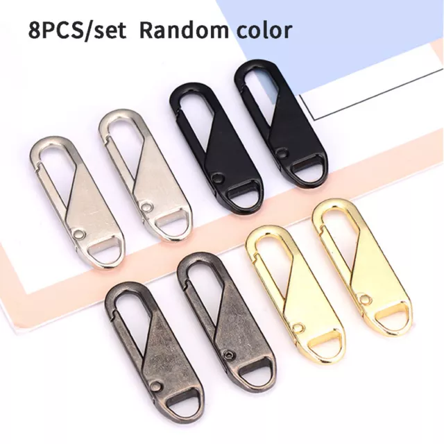 8PCS Alloy Universal Zipper Puller for Clothing Zip Fixer Removable ZipperY#km