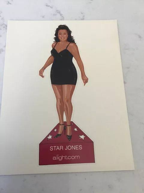 New Complete Star Jones 1999 Uncut Paper Doll 15 Pc Set Unused Clothes 2