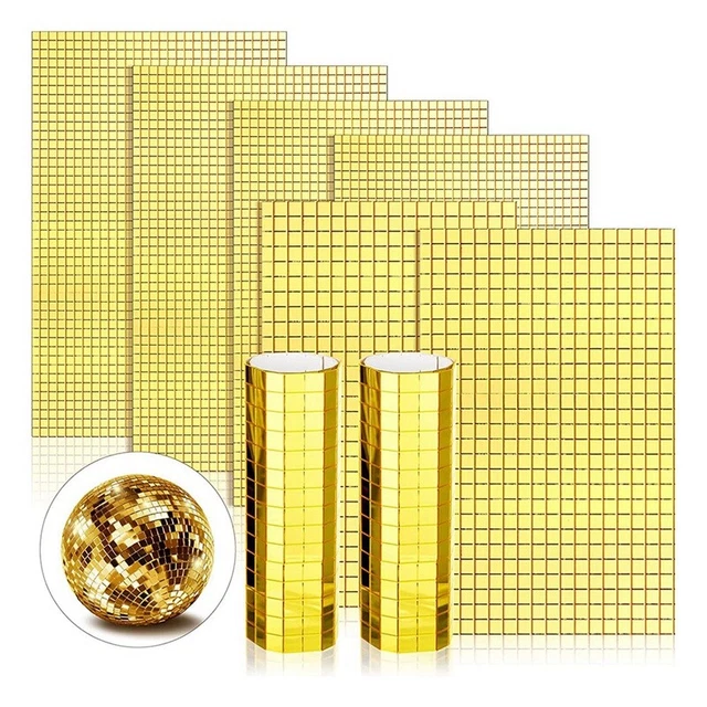 8100 Pcs Self Adhesive Mirrors Mosaic Tiles 5 x 5 mm and 10 x 10 mm for DIY Y7P4
