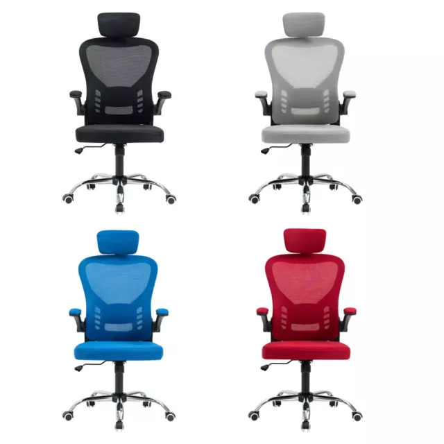 Home High Back Mesh Office Chair Ergonomic Desk Chair with Head Lumbar Support