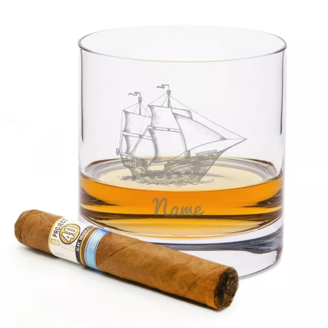 Leonardo Whiskyglas mit Gravur "Segelboot"