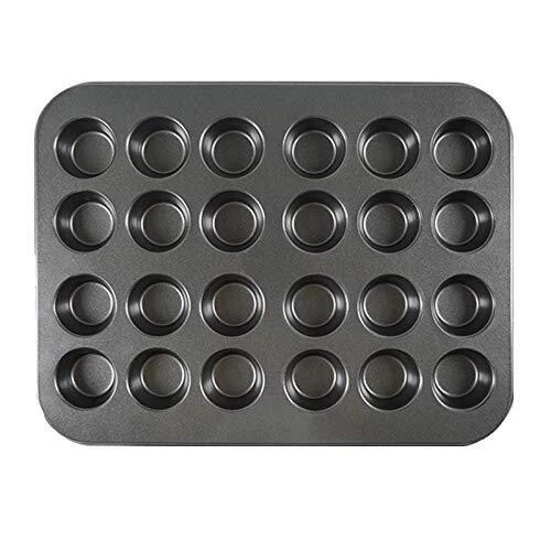Lot De 24 Mini Moules à Muffins TôLe à Muffins Tasse De Trou De Moules De Cui...