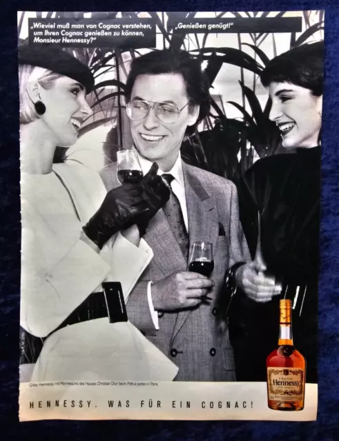 Cognac Hennessy, originale Werbung aus 1986