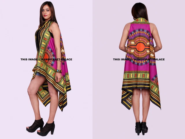 Nuovo Hippie Boho Dashiki Kimono Top Camicetta Donna Cocktail Maxi Giacca Abito