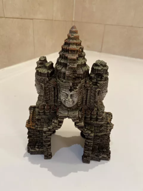 Aquarium Ornament Temple Gate Angkor Wat Cave Fish Tank Decoration