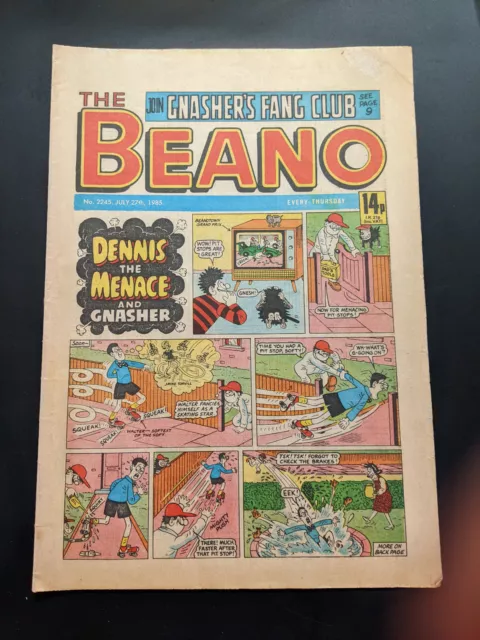 Beano Comic No 2245 July 27th 1985, Dennis the Menace, FREE UK POSTAGE