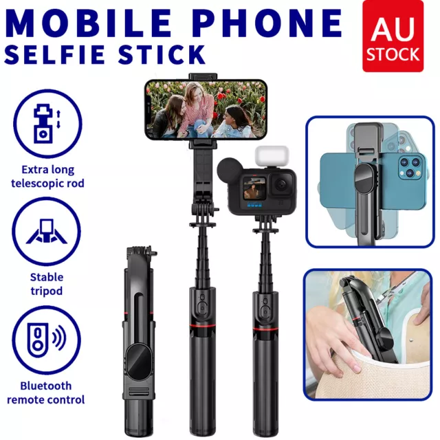 Bluetooth Selfie Stick Tripod Wireless Rotating Remote For iPhone Mobile Phone