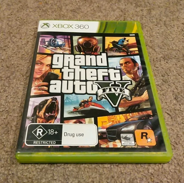 Grand Theft Auto V Xbox 360 Game Gta 5 COMPLETE WITH MANUAL & Map CIB Clean  Disc