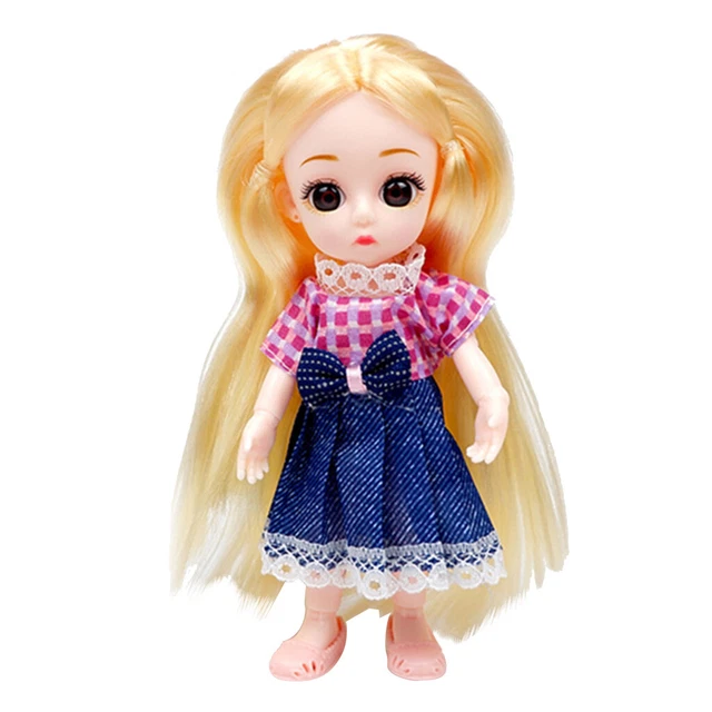 Moda 16 cm 6 "1:12 BJD 13 Articolazioni Bambola per ragazza Occhi grandi con