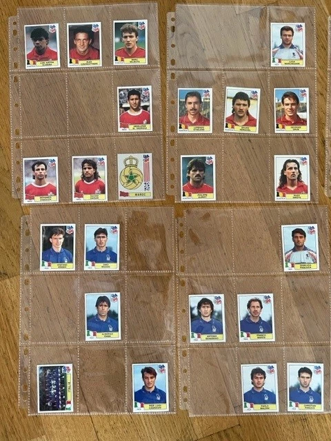 56x verschiedene Panini USA 94 World Cup WM 1994/ 56x different French blue back 56x verschiedene Panini USA 94 World Cup WM 1994/ 56x different French blue back