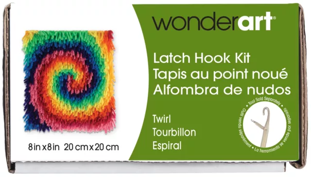 Wonderart Latch Hook Kit 8"X8"-Twirl 426140C