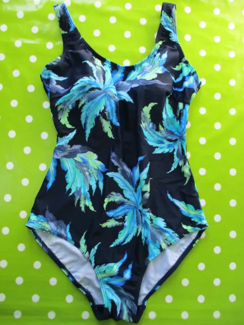 BM BON MARCHE womens swim suit swimming costume swimwear blues