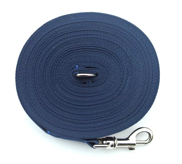 100ft 30m Long Dog Training Lead Obedience Recall Leash Large 25mm Wide In Navy