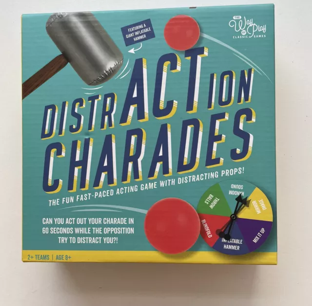 Distraction Charades Family Party Acting Game With Distracting Props damaged box
