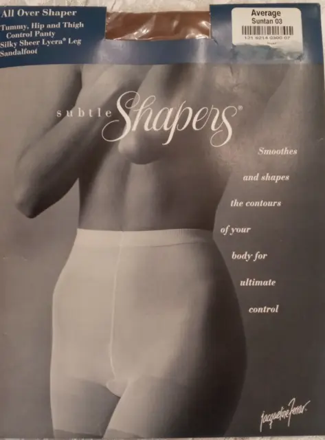 Jacqueline Ferrar Subtle Shapers Panty Hose Average Suntan Tummy Hip&Thigh Tamer
