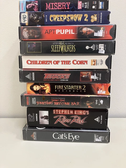 STEPHEN KING VHS Collection Horror Classics Including Cat’s Eye, Misery ...