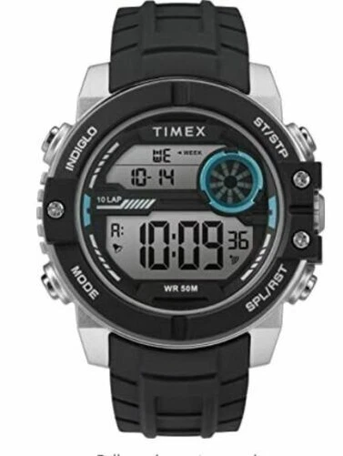 Montre Timex Vintage Homme - Chrono Numérique Avec Alarme - Étanche 50M - Pour Pièces/réparation - Occasion