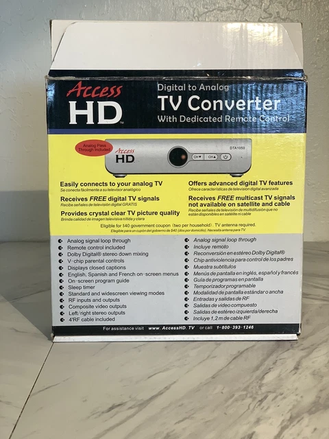 Access HD Digital to Analog TV Converter - Model DTA1050D  NO Remote