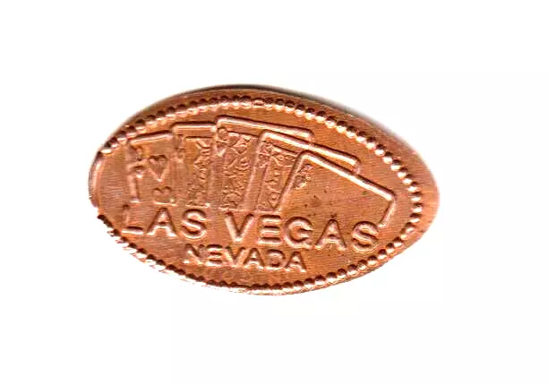 Elongated Penny "LAS VEGAS NEVADA" Hawaiian Marketplace Courtyard Copper RETIRED