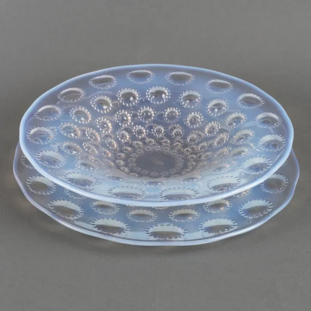 Assiette Plat Coupe Asters Verre Opalescent René Lalique R.Lalique Glass Dish