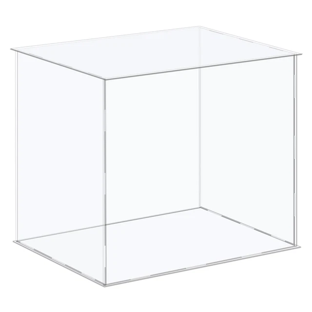 Acrylique Boîte Cube Stockage Assemblage Vitrine 41x31x36cm pour Collection