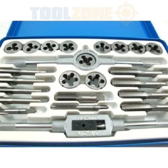 24 pc Alloy Tool Steel  UNF (AF - Imperial )- UNC TAP AND DIE SET in Metal Case