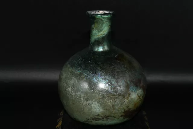 Genuine Large Intact Ancient Roman Glass Bottle Flask from Tyre Lebanon